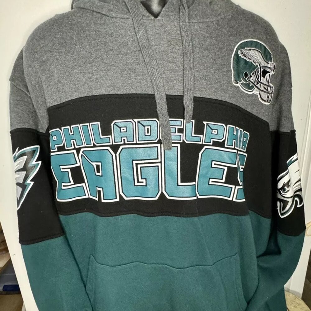 Philadelphia Eagles - Starter - Embroidered Men's Hoodie - Pre-Owned - 4XL